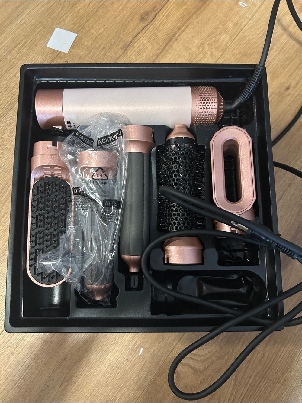 Rose Gold Hair Styling Set - Multi-Attachment Styler